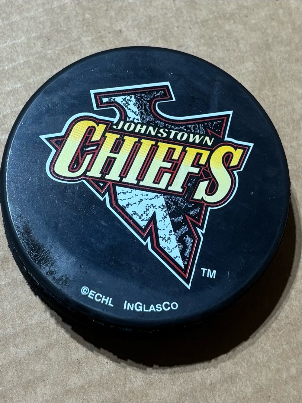 Johnstown Chiefs ECHL Souvenir Hockey Puck